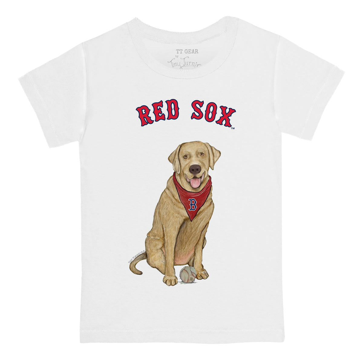 Boston Red Sox Yellow Labrador Retriever Tee