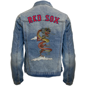 Boston Red Sox 2024 Year of the Dragon Distressed Denim Jacket