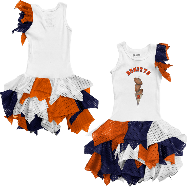 VIP Football: Triple Scoop w/ Name - Falling Mesh Dress - Tiny Turnip