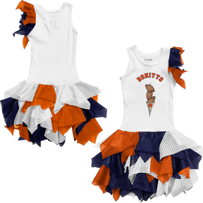 VIP Football: Triple Scoop w/ Name - Falling Mesh Dress - Tiny Turnip