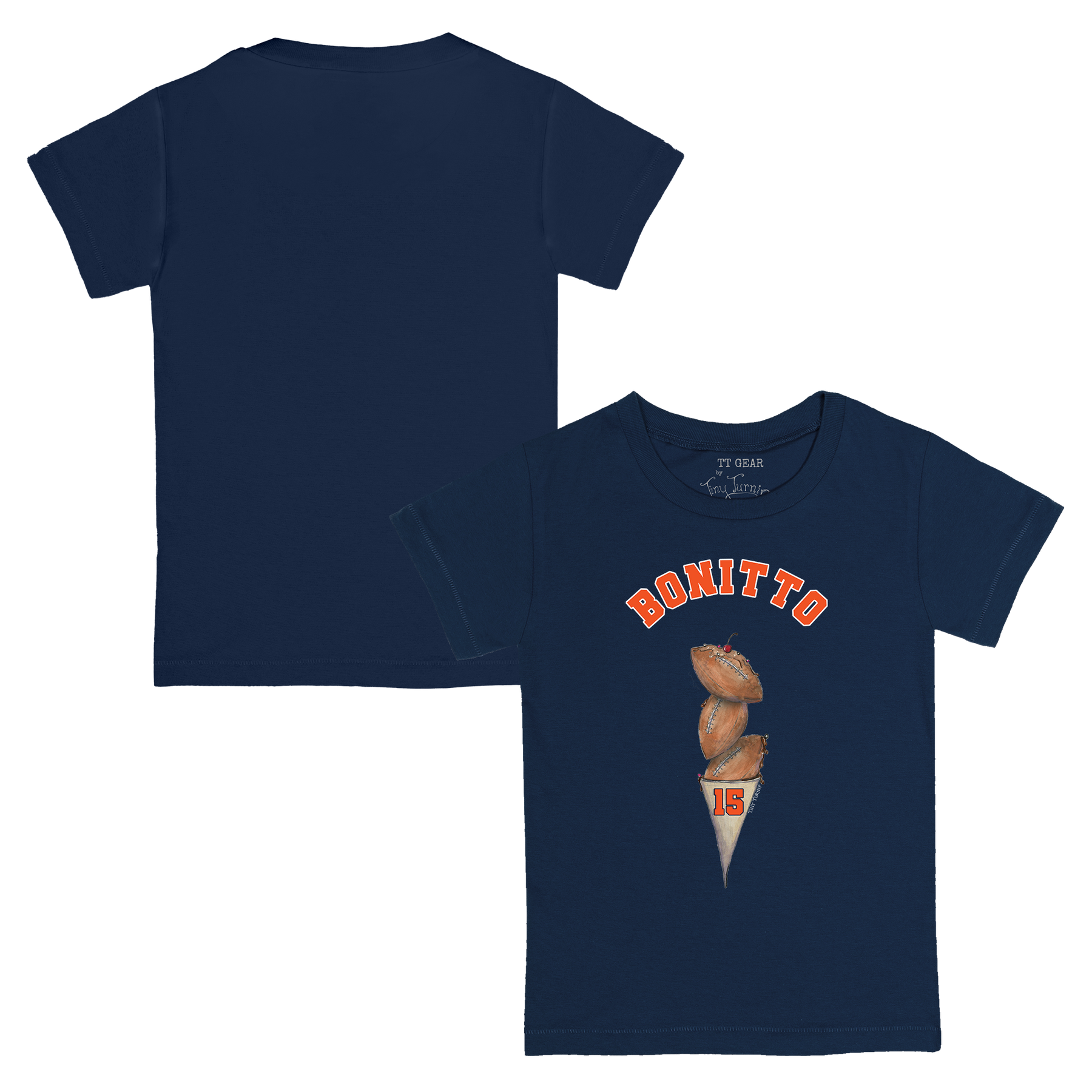 VIP Football: Triple Scoop w/ Name - Kid's Tee Shirt - Tiny Turnip