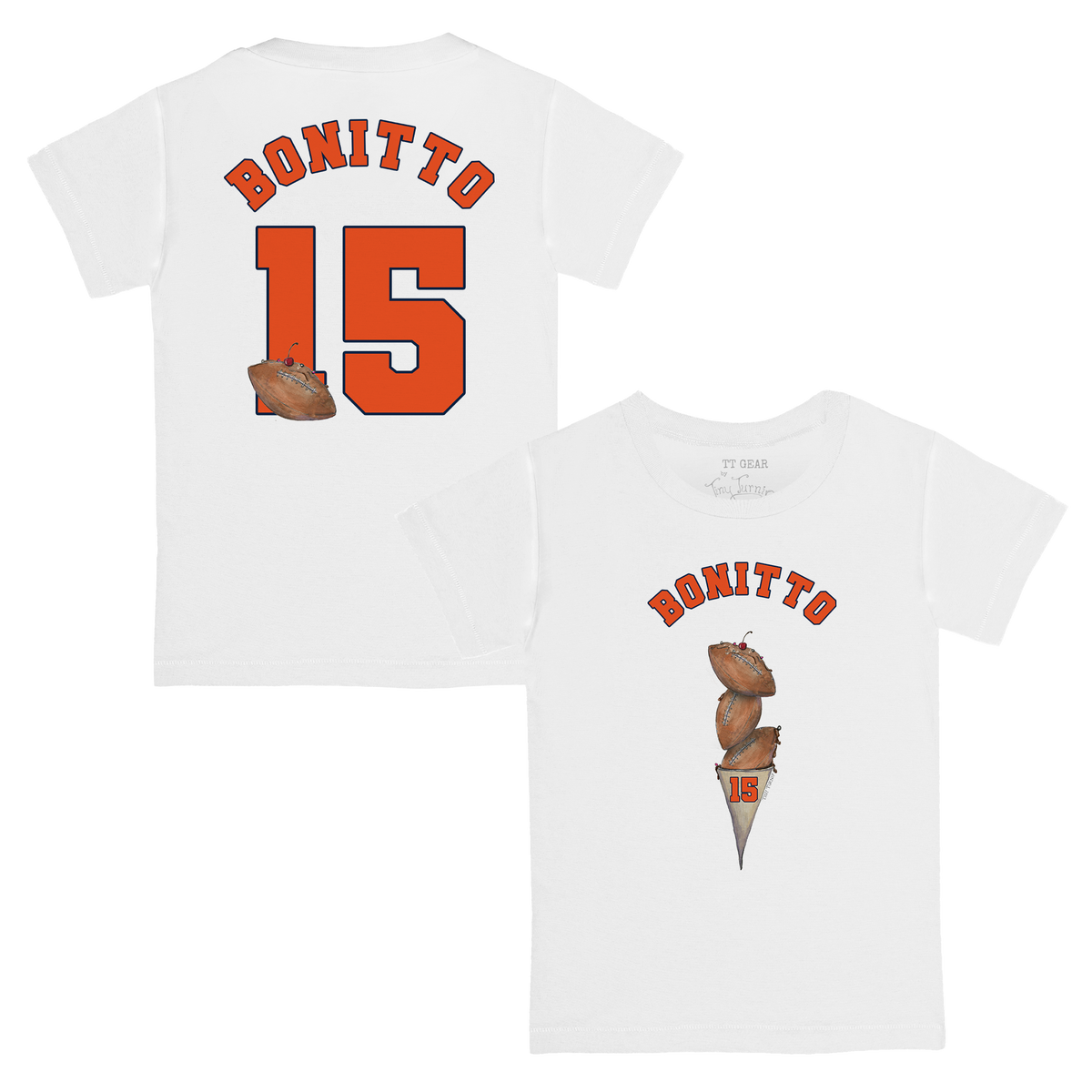 VIP Football: Triple Scoop w/ Name - Kid's Tee Shirt - Tiny Turnip