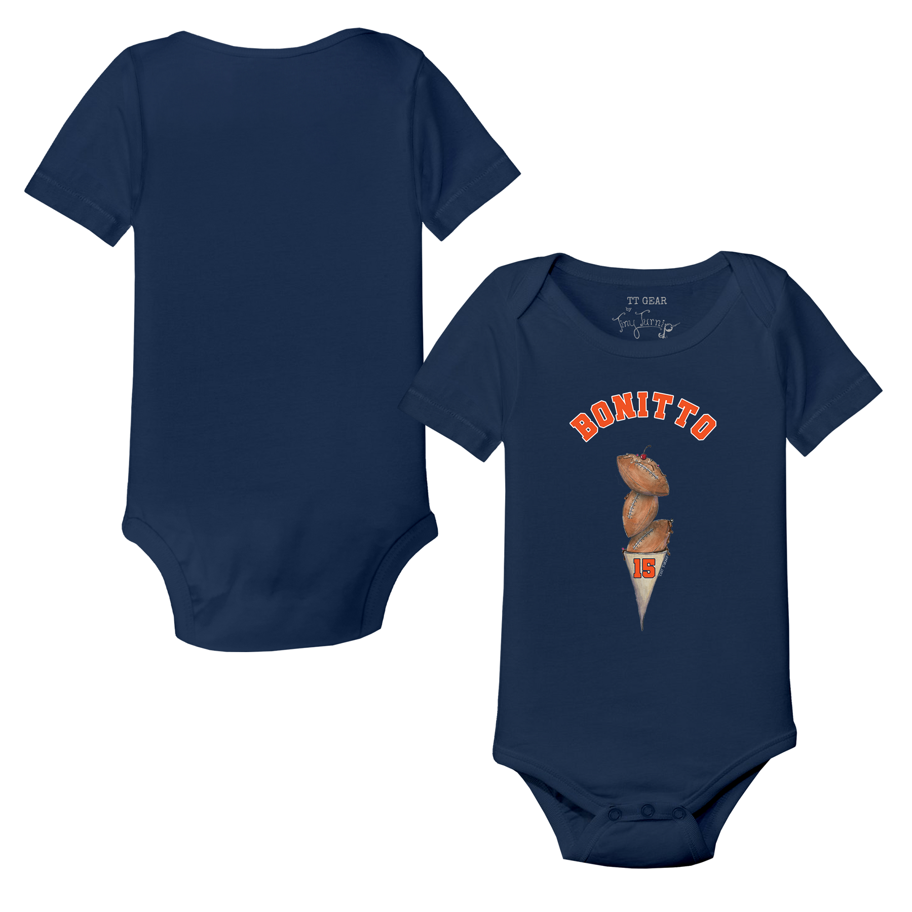 VIP Football: Triple Scoop w/ Name - Short Sleeve Snapper - Tiny Turnip