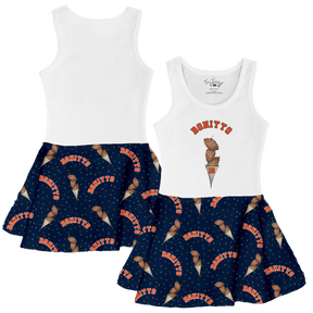 VIP Football: Triple Scoop w/ Name - Tank Swing Dress - Tiny Turnip