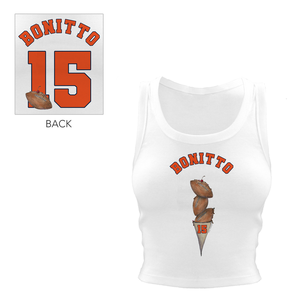 VIP Football: Triple Scoop w/ Name - Crop Tank - Tiny Turnip