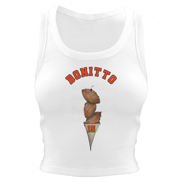 VIP Football: Triple Scoop w/ Name - Crop Tank - Tiny Turnip