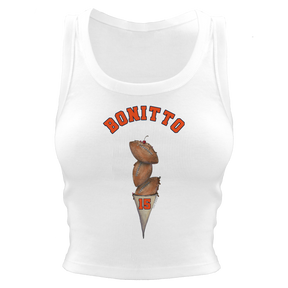 VIP Football: Triple Scoop w/ Name - Crop Tank - Tiny Turnip