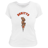 VIP Football: Triple Scoop w/ Name - Women's Tee Shirt - Tiny Turnip