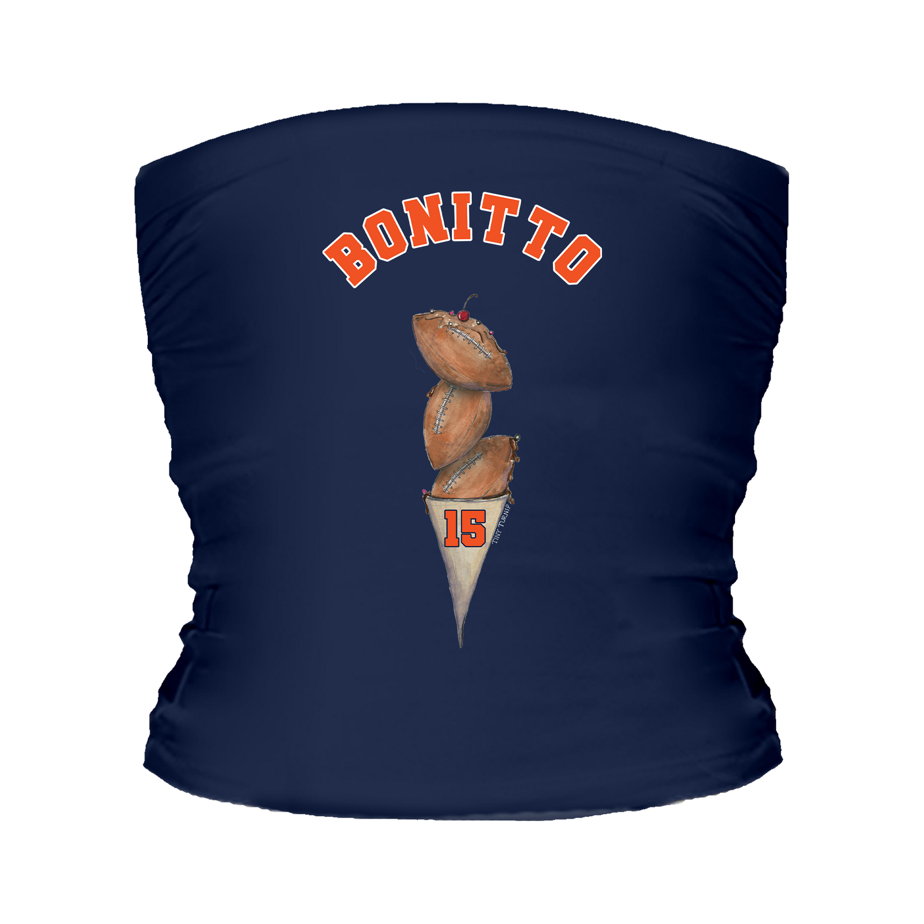 VIP Football: Triple Scoop w/ Name - Tube Top - Tiny Turnip