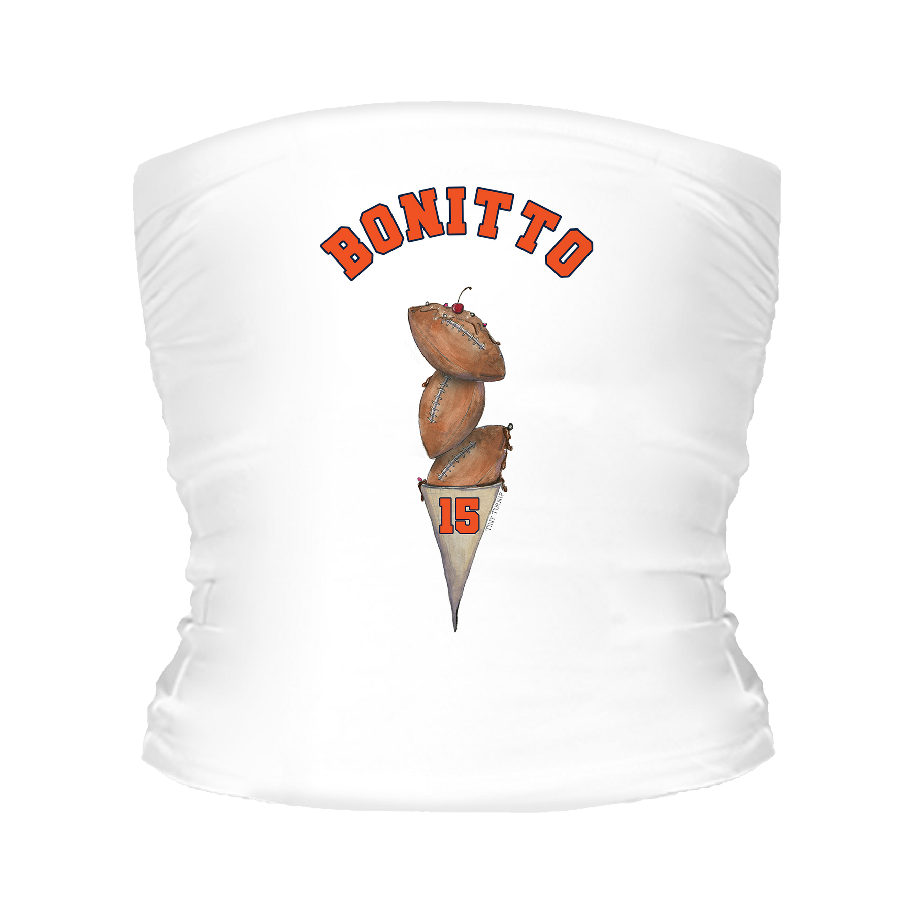VIP Football: Triple Scoop w/ Name - Tube Top - Tiny Turnip