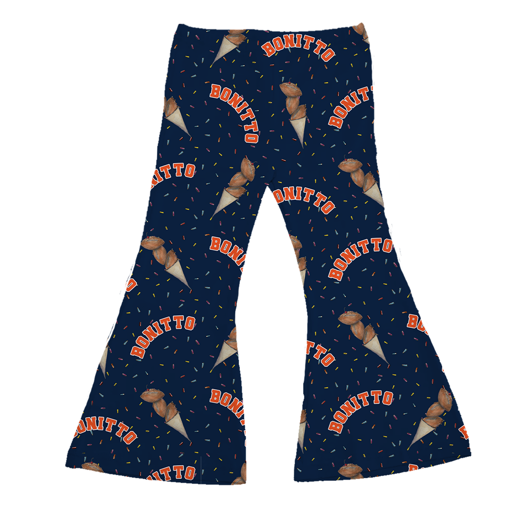VIP Football: Triple Scoop w/ Name - Flare Pants - Tiny Turnip