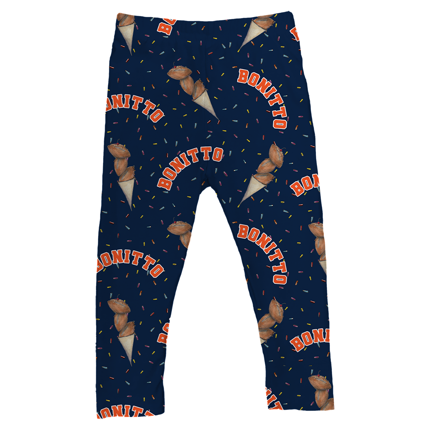 VIP Football: Triple Scoop w/ Name - Leggings - Tiny Turnip
