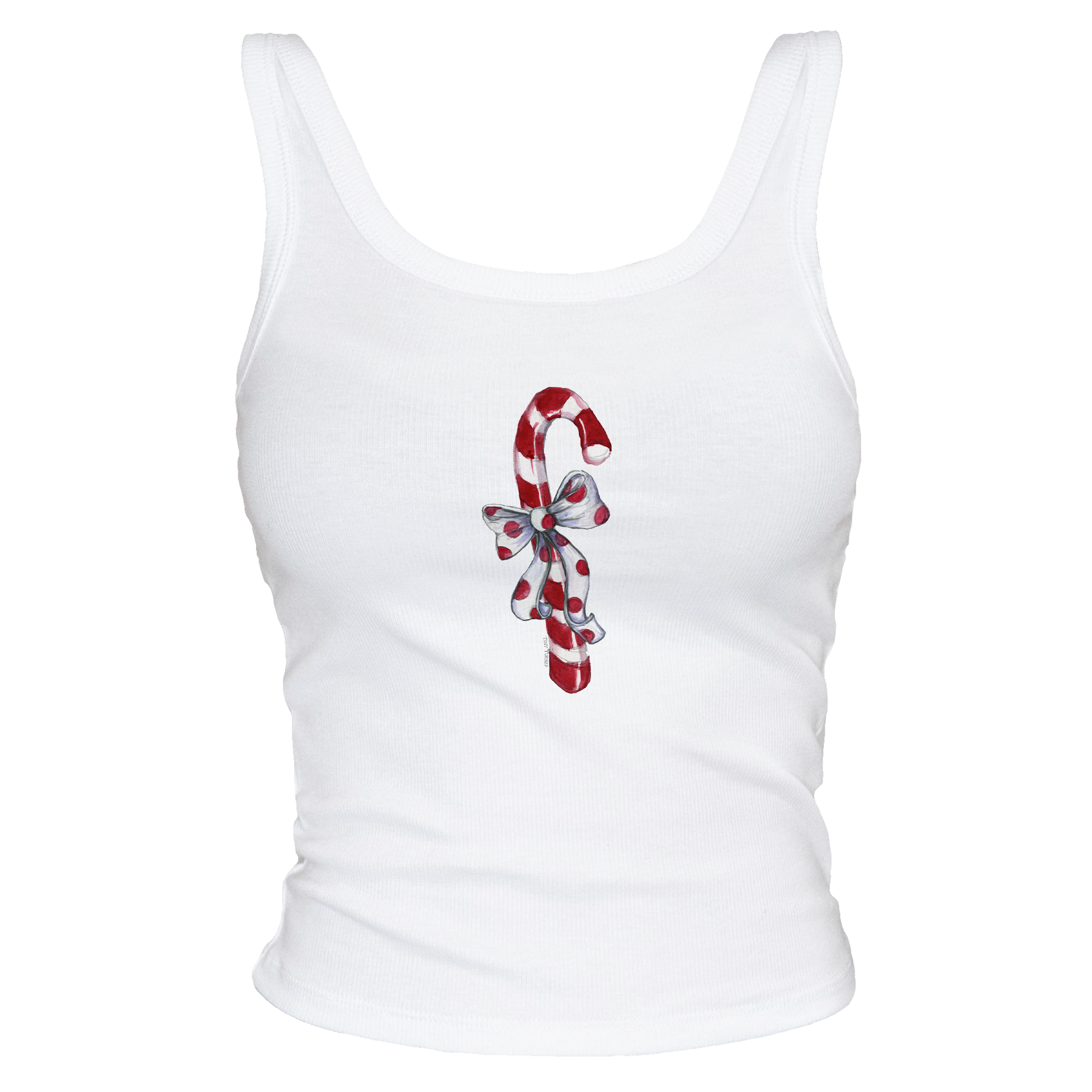 Candy Cane Ribbed Tank