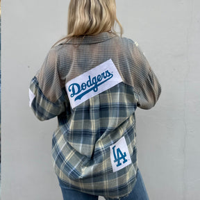 LA Dodgers Chelsea Freeman World Series Champs Spring Flannel