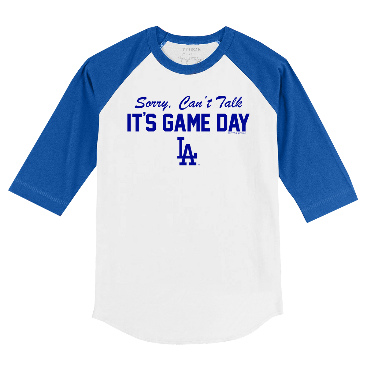 LA Dodgers Chelsea Freeman Game Day 3/4 Sleeve Raglan - Tiny Turnip