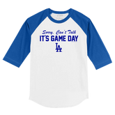 LA Dodgers Chelsea Freeman Game Day 3/4 Sleeve Raglan - Tiny Turnip