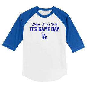 LA Dodgers Chelsea Freeman Game Day 3/4 Sleeve Raglan - Tiny Turnip