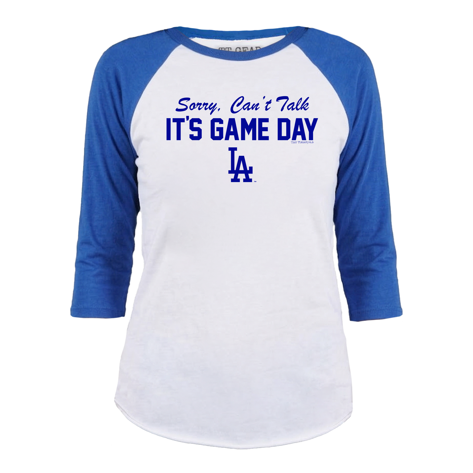 LA Dodgers Chelsea Freeman Game Day 3/4 Sleeve Raglan - Tiny Turnip