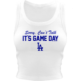 LA Dodgers Chelsea Freeman Game Day Crop Tank - Tiny Turnip