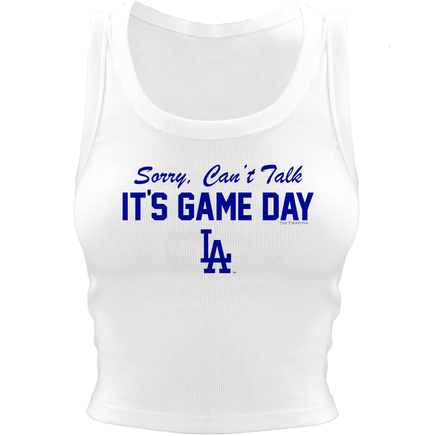 LA Dodgers Chelsea Freeman Game Day Crop Tank - Tiny Turnip