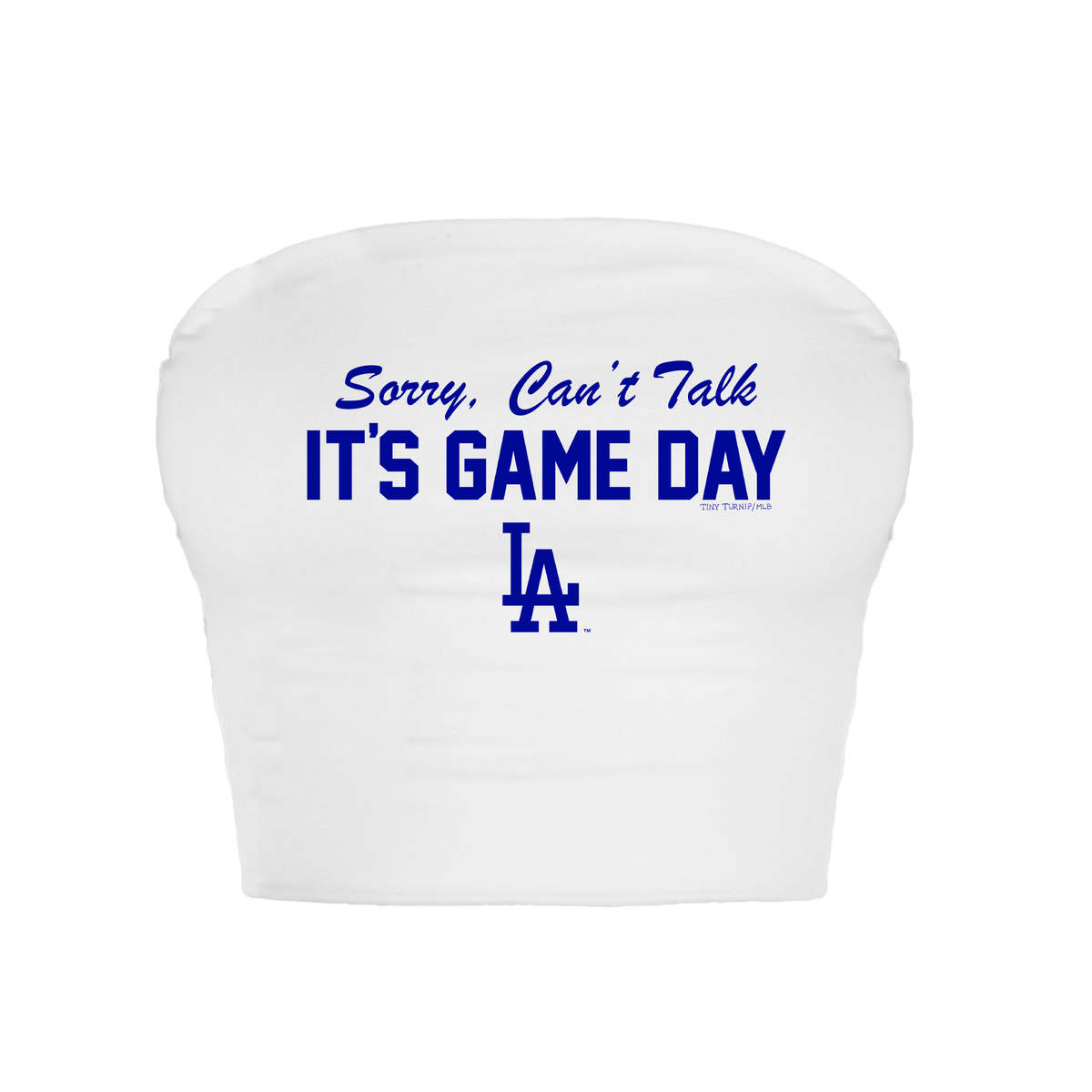 LA Dodgers Chelsea Freeman Game Day Crop Tube Top - Tiny Turnip