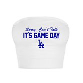LA Dodgers Chelsea Freeman Game Day Crop Tube Top - Tiny Turnip