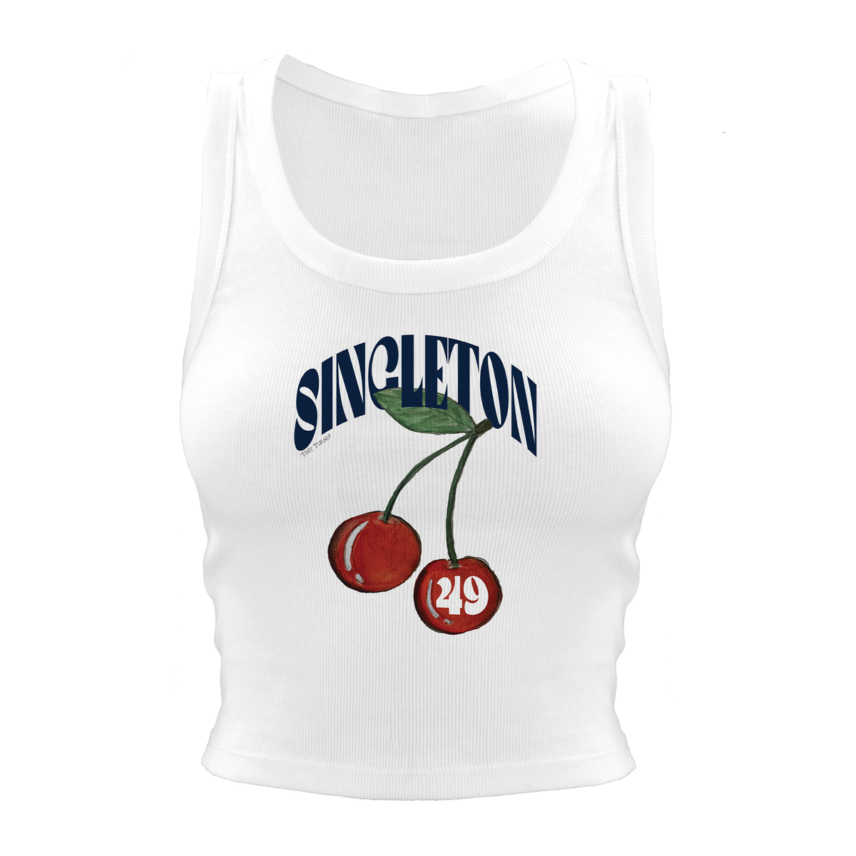 VIP Football: Cherry w/ Name, Number - Crop Tank