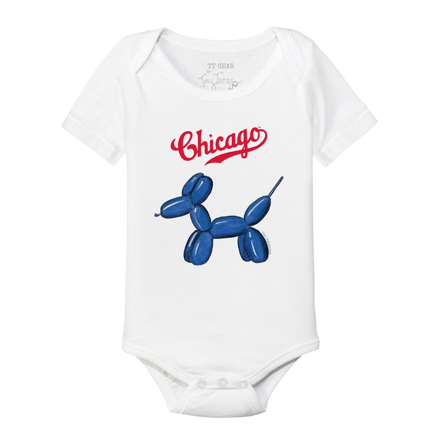 Chicago Cubs Balloon Dog Short Sleeve Snapper