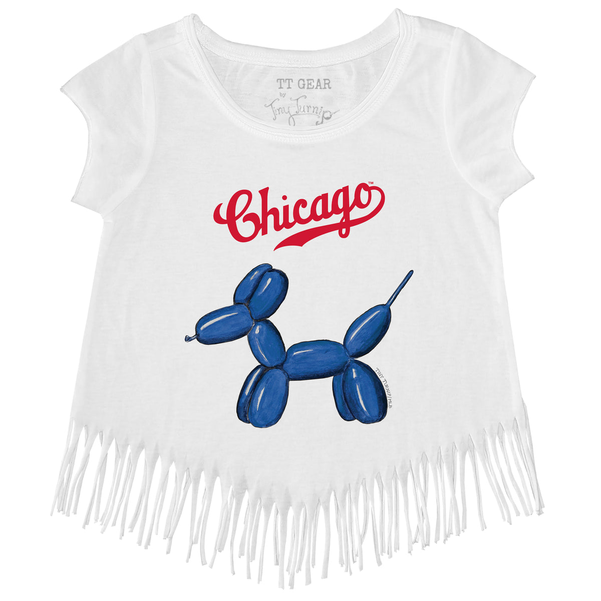 Chicago Cubs Balloon Dog Fringe Tee