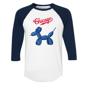 Chicago Cubs Balloon Dog 3/4 Navy Blue Sleeve Raglan