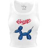 Chicago Cubs Balloon Dog Crop Tank - Tiny Turnip
