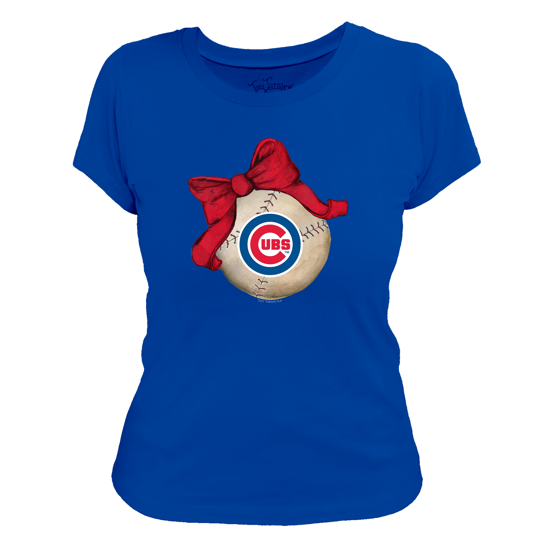 Chicago Cubs Baseball Bow Tee Shirt