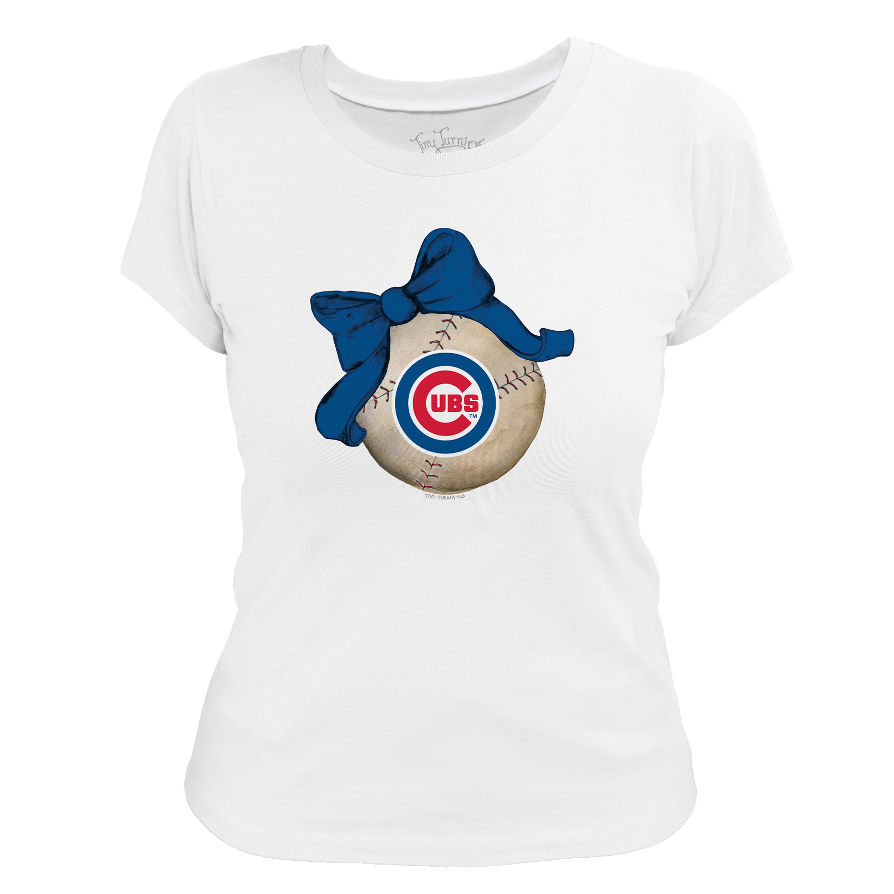 Chicago Cubs Baseball Bow Tee Shirt