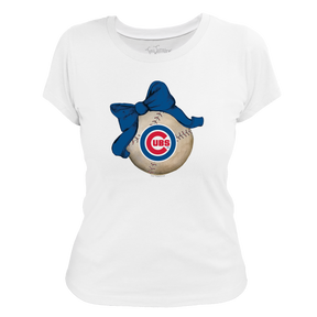 Chicago Cubs Baseball Bow Tee Shirt