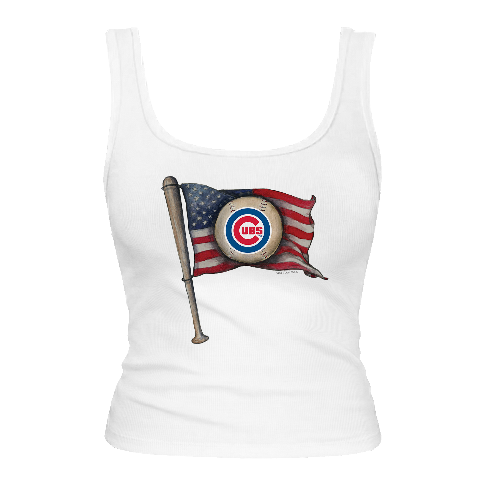 Chicago Cubs Baseball Flag Emmy Tank