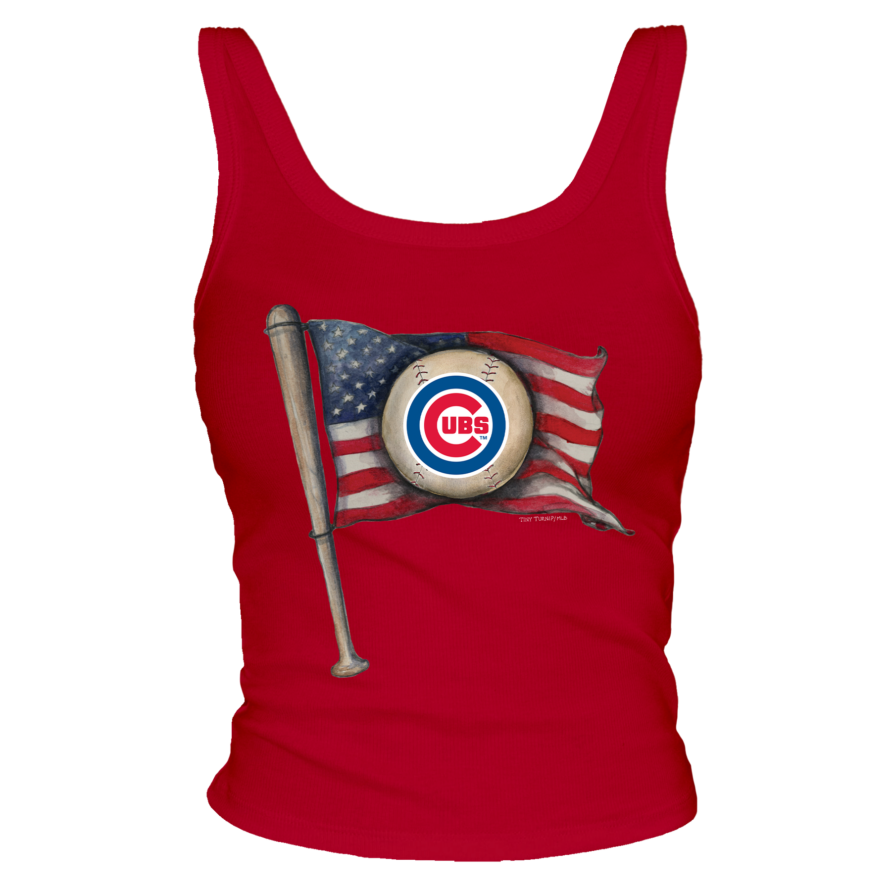 Chicago Cubs Baseball Flag Tank