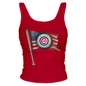 Chicago Cubs Baseball Flag Tank