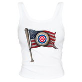 Chicago Cubs Baseball Flag Tank - Tiny Turnip