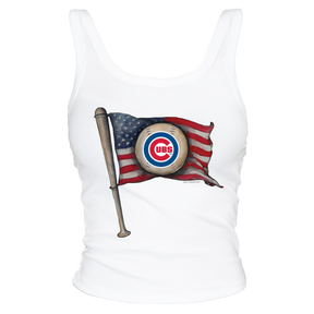 Chicago Cubs Baseball Flag Tank