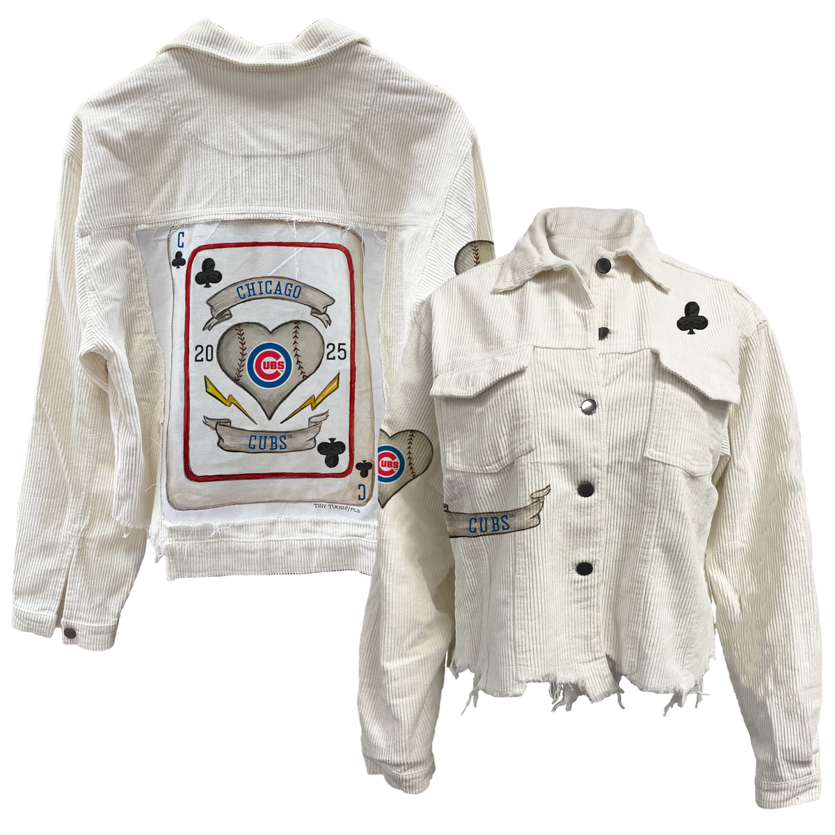 Chicago Cubs Card White Cord Jacket