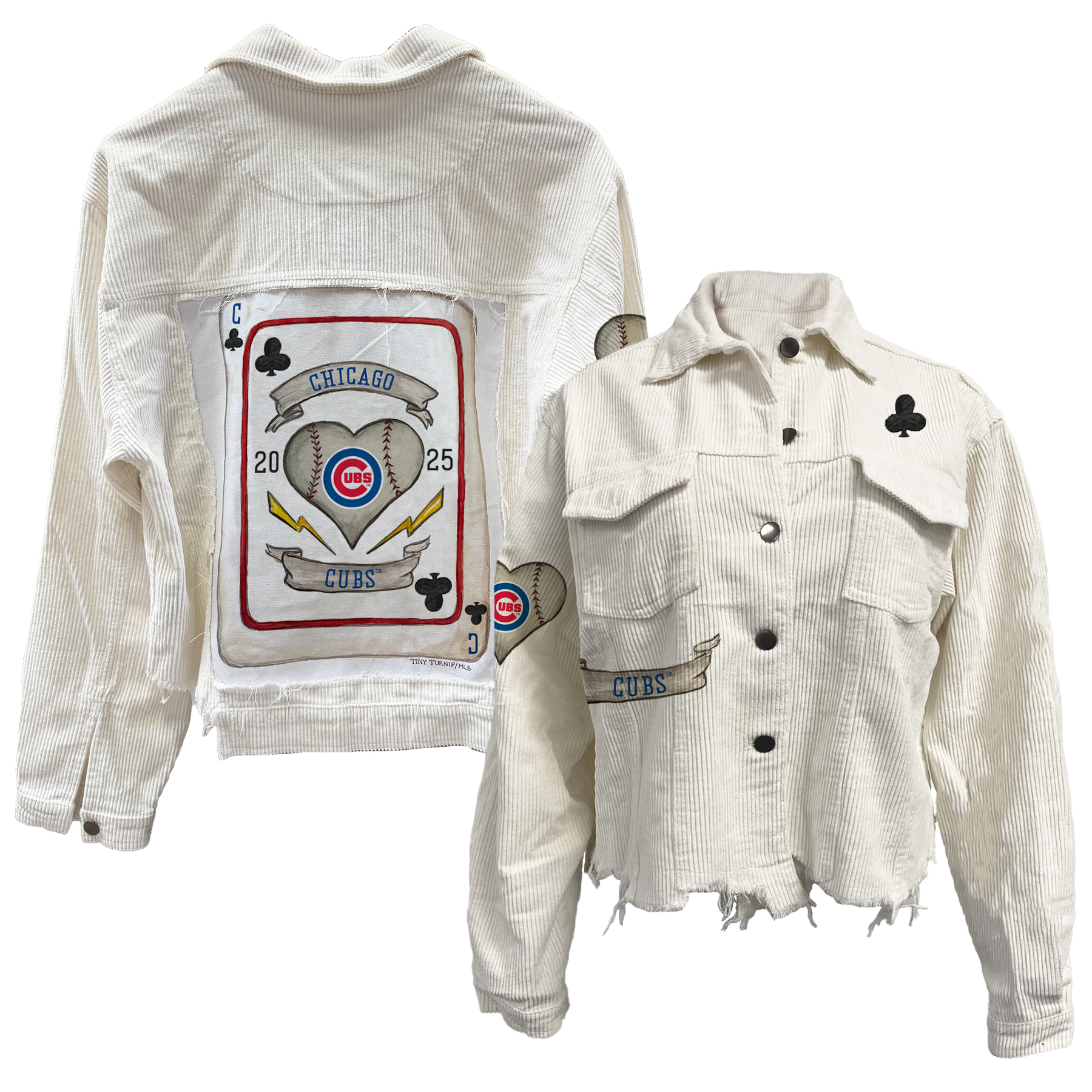 Chicago Cubs Card White Cord Jacket