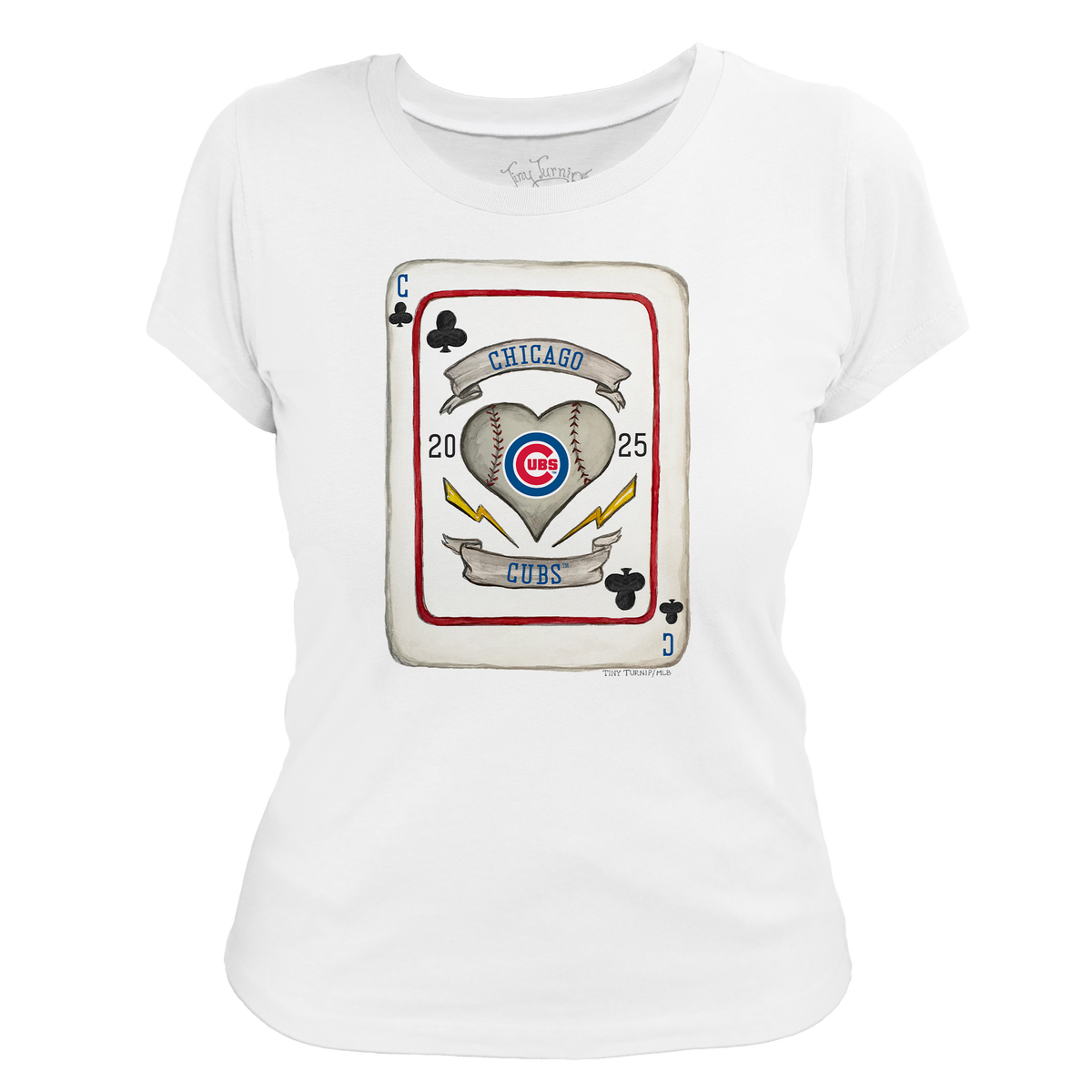 Chicago Cubs Card Women's Tee Shirt