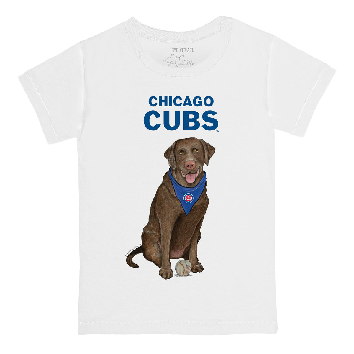 Chicago Cubs Chocolate Labrador Retriever Tee