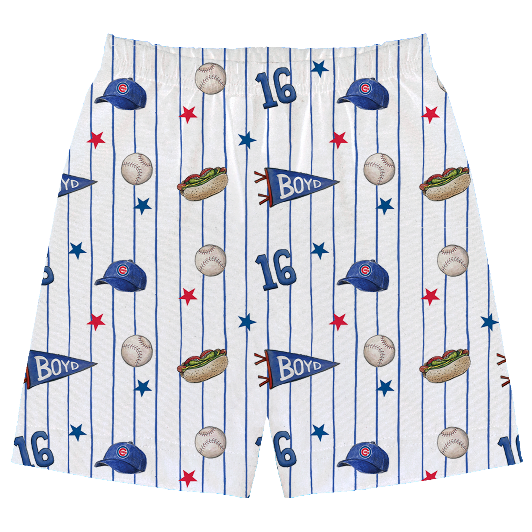 City Collage w/ Name, Number - Boy Shorts - Tiny Turnip