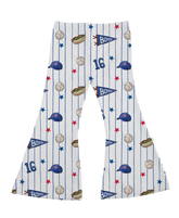 City Collage w/ Name, Number - Flare Pants - Tiny Turnip