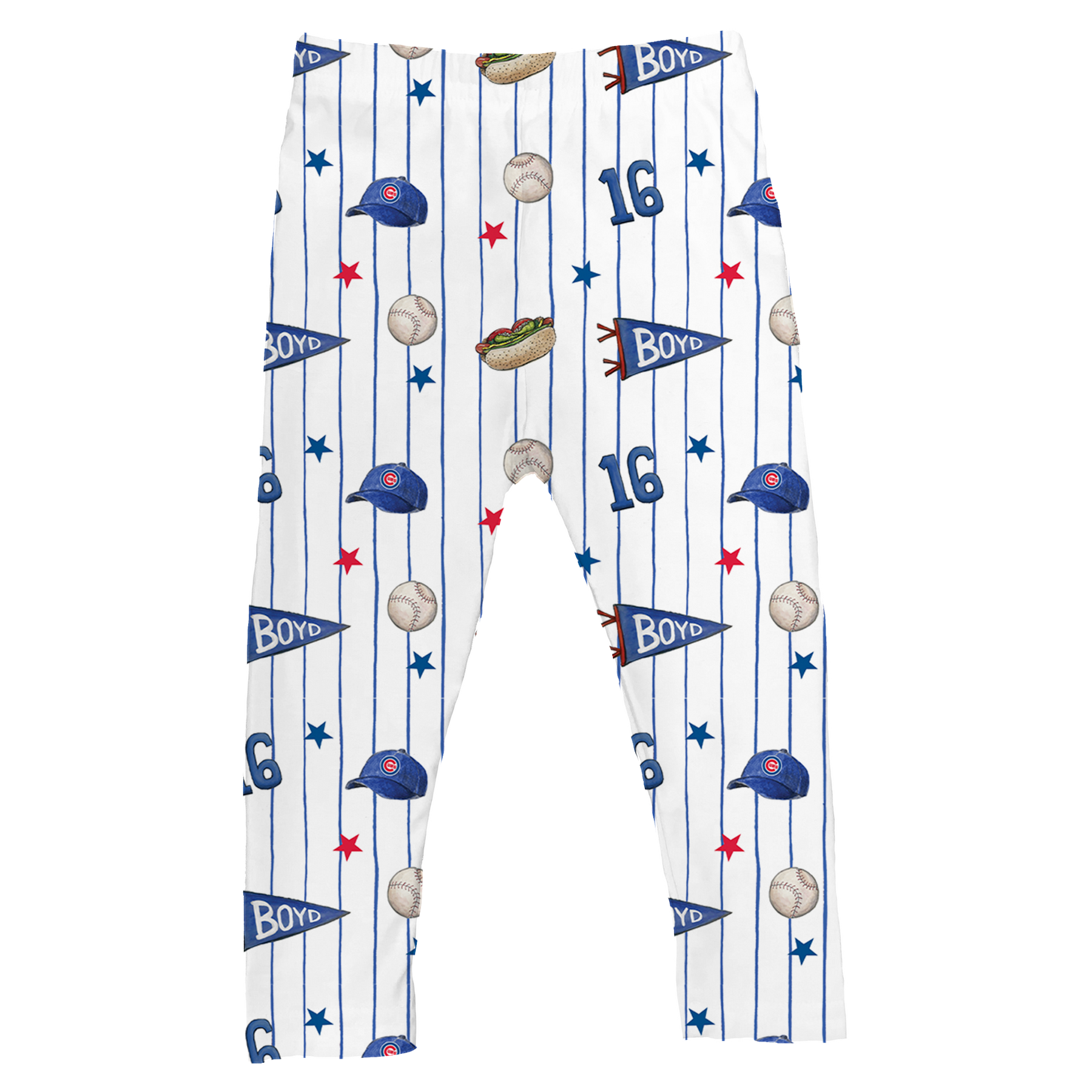 City Collage w/ Name, Number - Leggings - Tiny Turnip