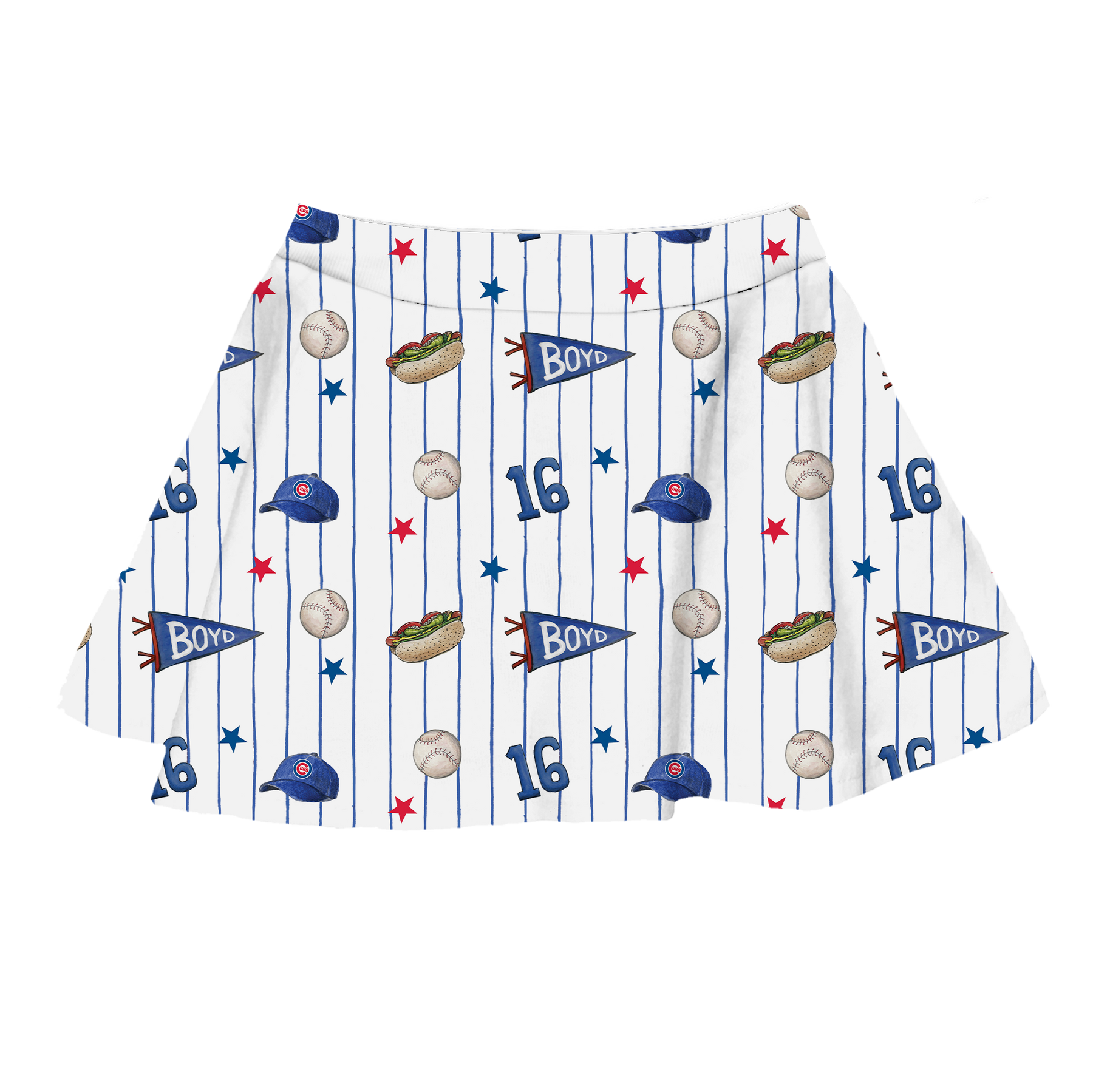 City Collage w/ Name, Number - Skirt - Tiny Turnip