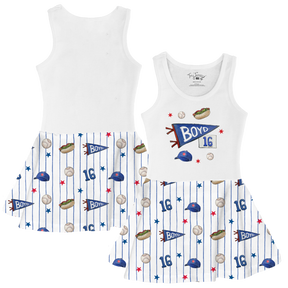 VIP MLB MLB City Collage w/ Name, Number - Tank Swing Dress - Tiny Turnip