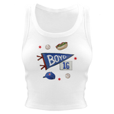 VIP MLB City Collage w/ Name, Number - Crop Tank - Tiny Turnip