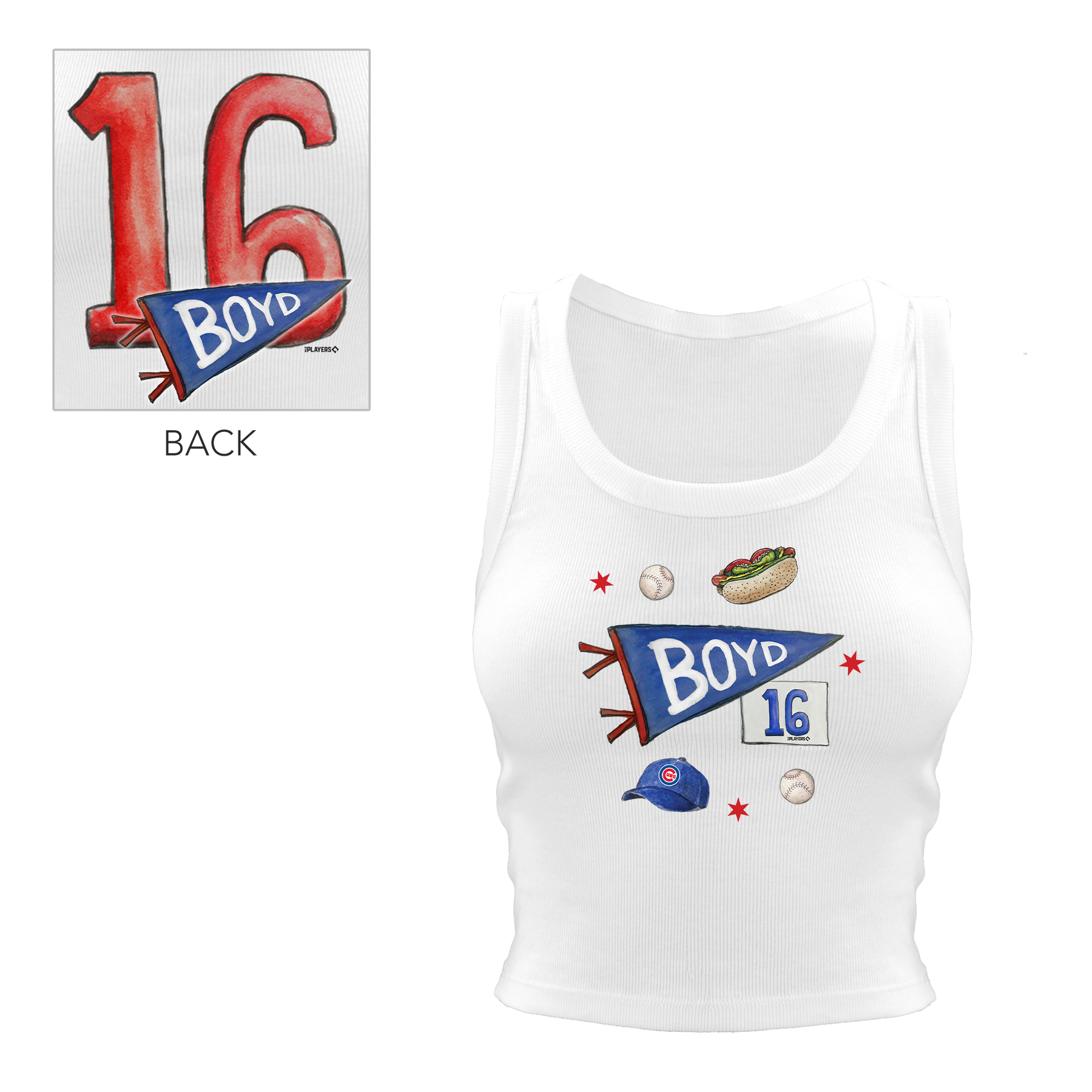City Collage w/ Name, Number - Crop Tank - Tiny Turnip